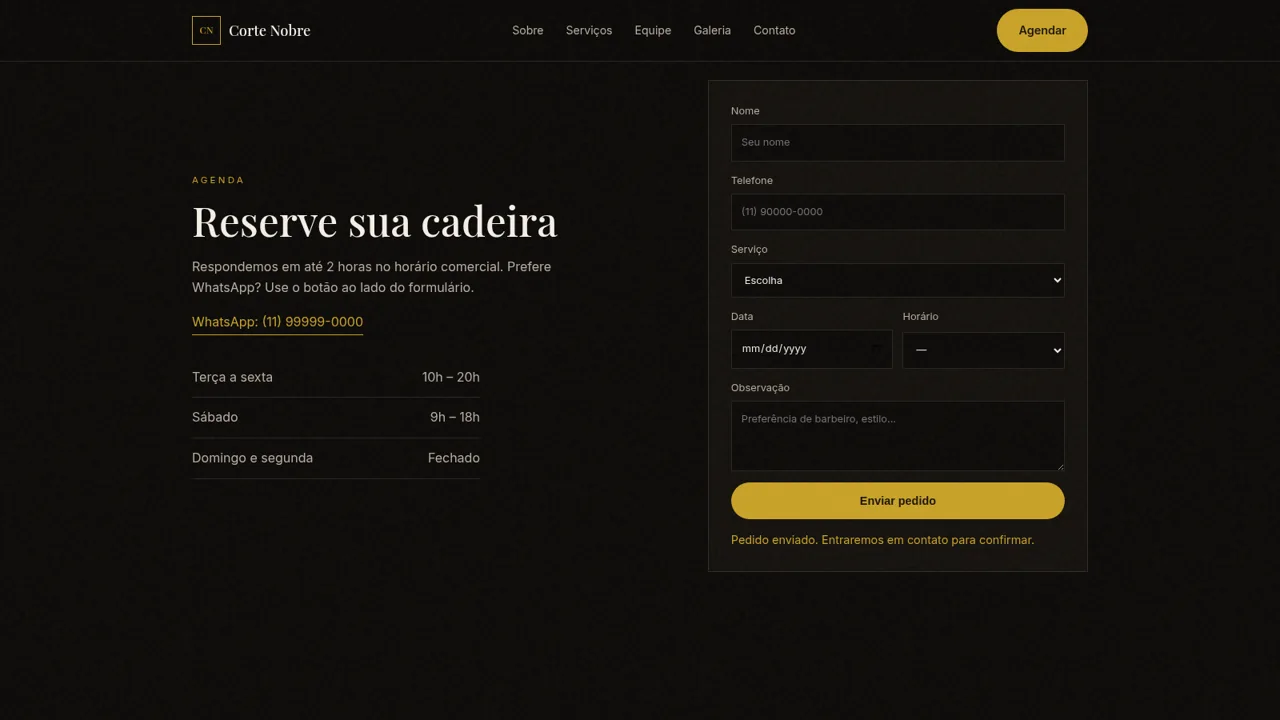 Barbearia Corte Nobre cover