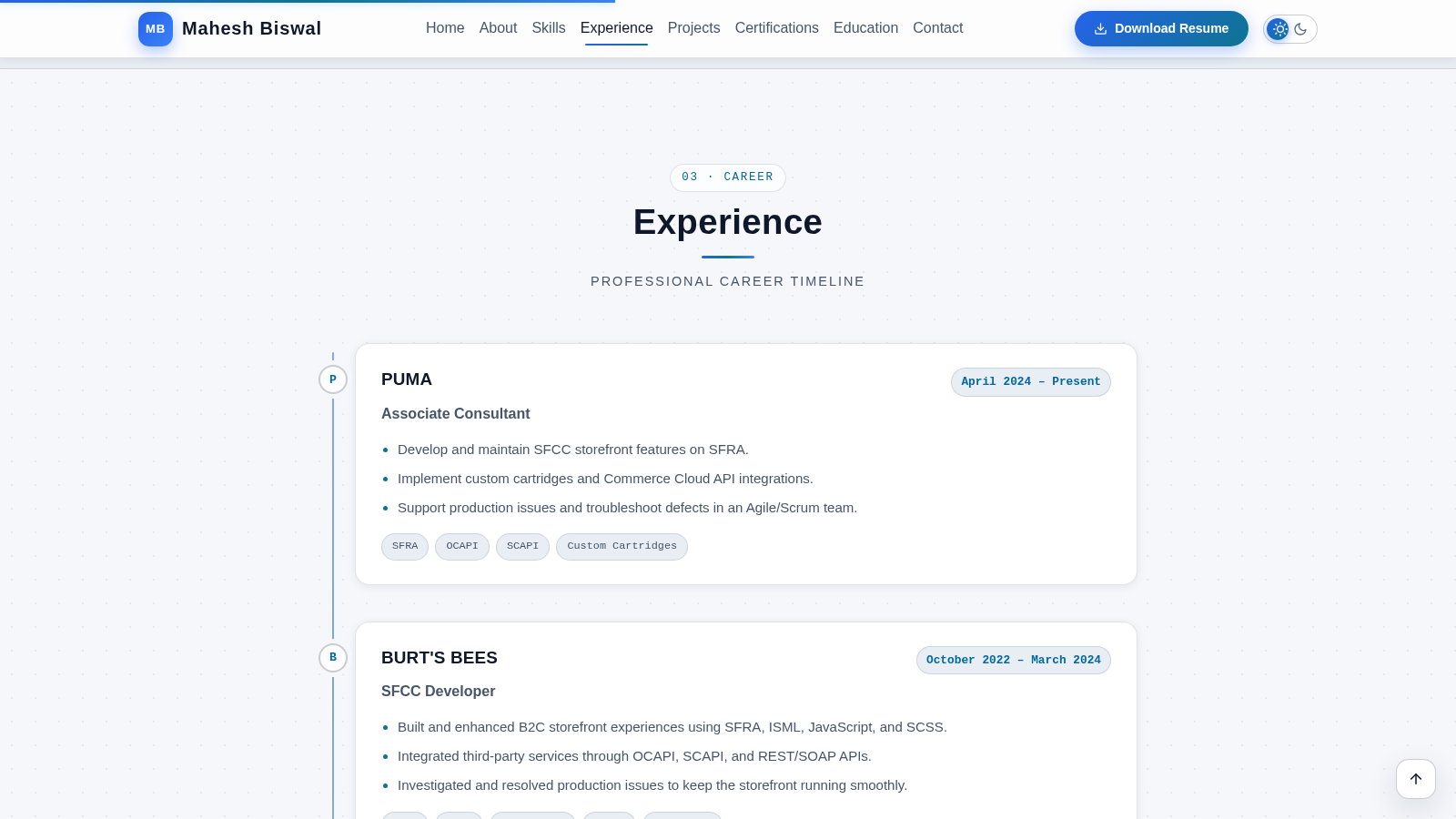 Mahesh Biswal | SFCC Developer cover