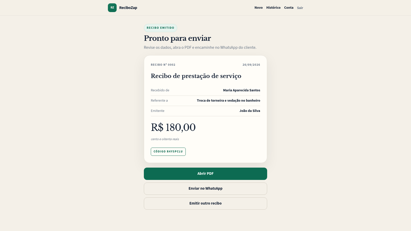 ReciboZap cover