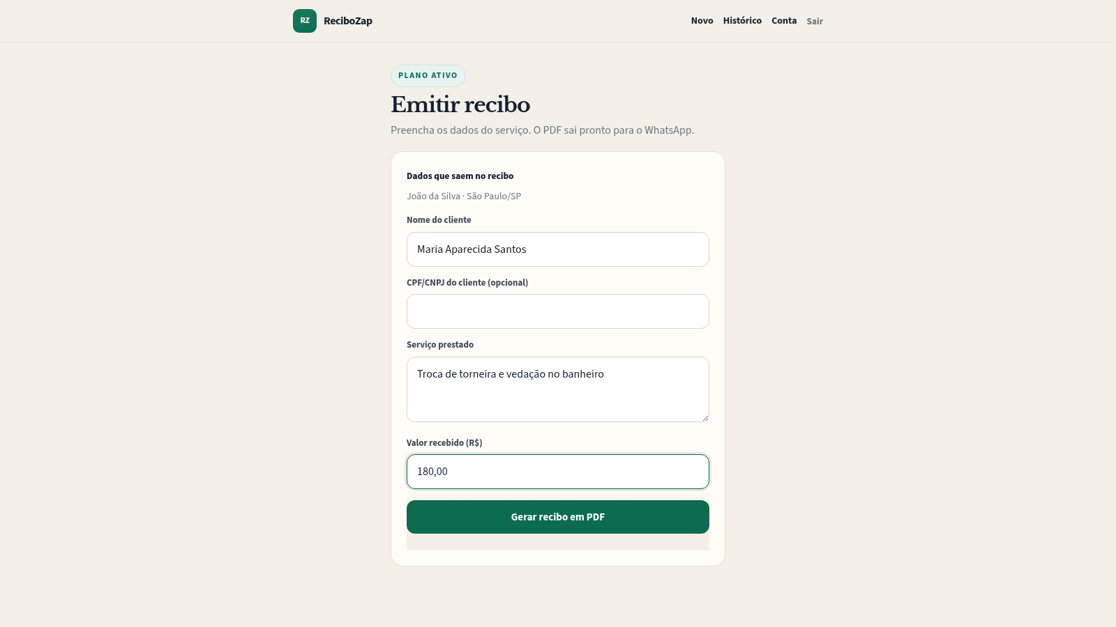 ReciboZap cover