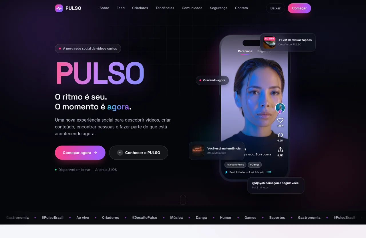 PULSO — O ritmo é seu. O momento é agora. cover