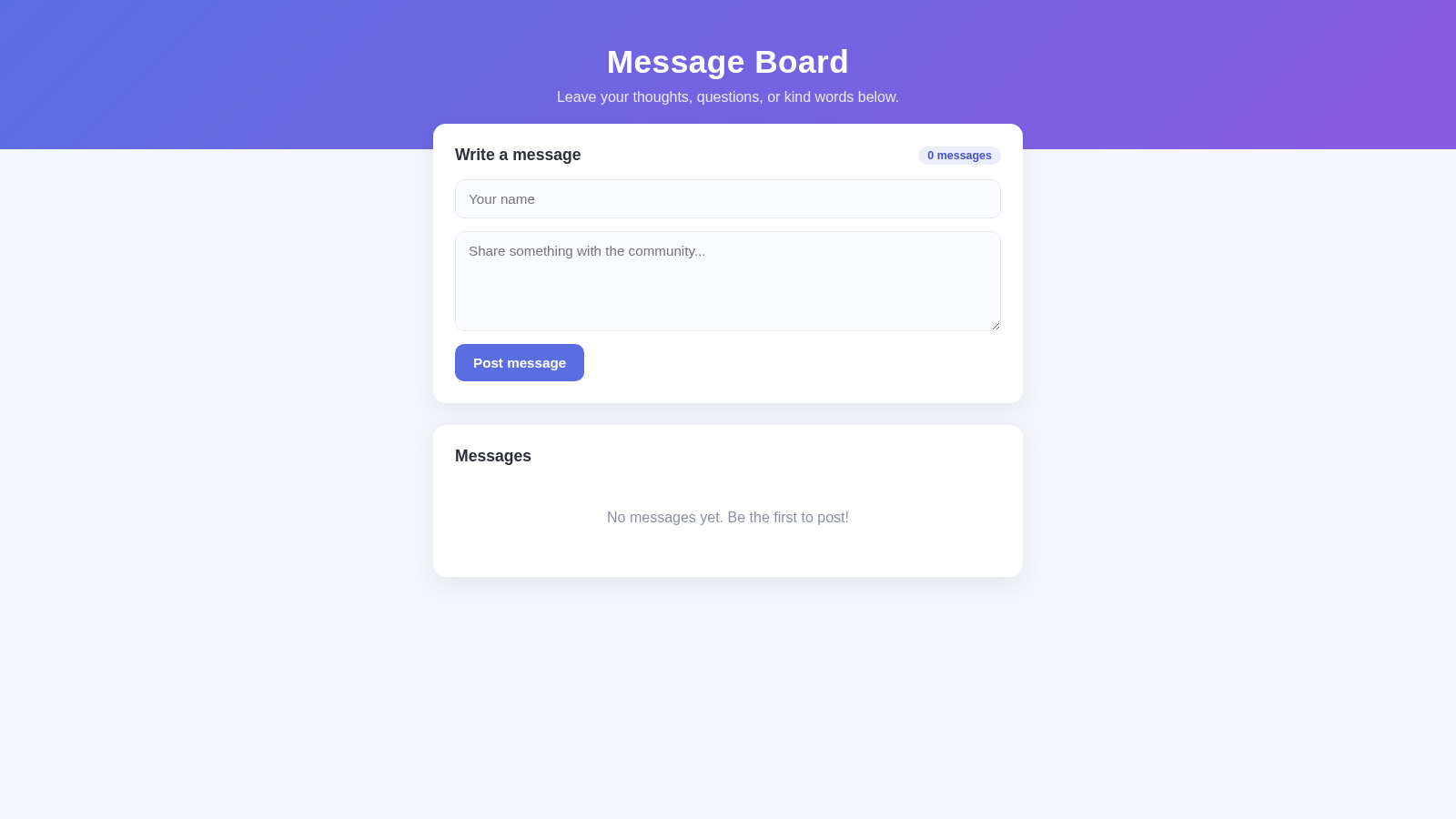 Message Board