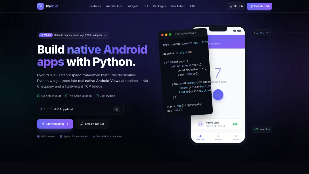 Pydrud — Android in Python cover