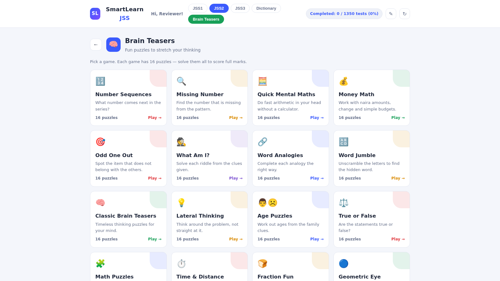 SmartLearn JSS — Junior Secondary School Learning App cover